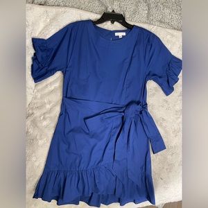 New SOCIALITE cobalt ruffled mini dress size medium-8